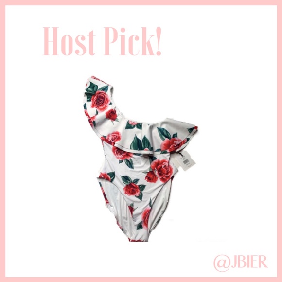 WeWoreWhat x Onia Stella One Piece - Red Roses - Picture 1 of 4
